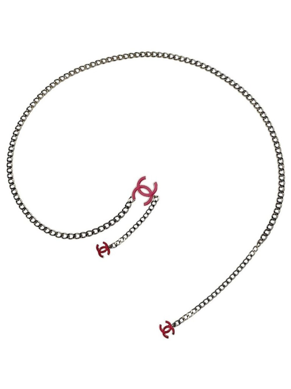 Chanel Belt CC Logo 04A Stamp Gold Plated Pink